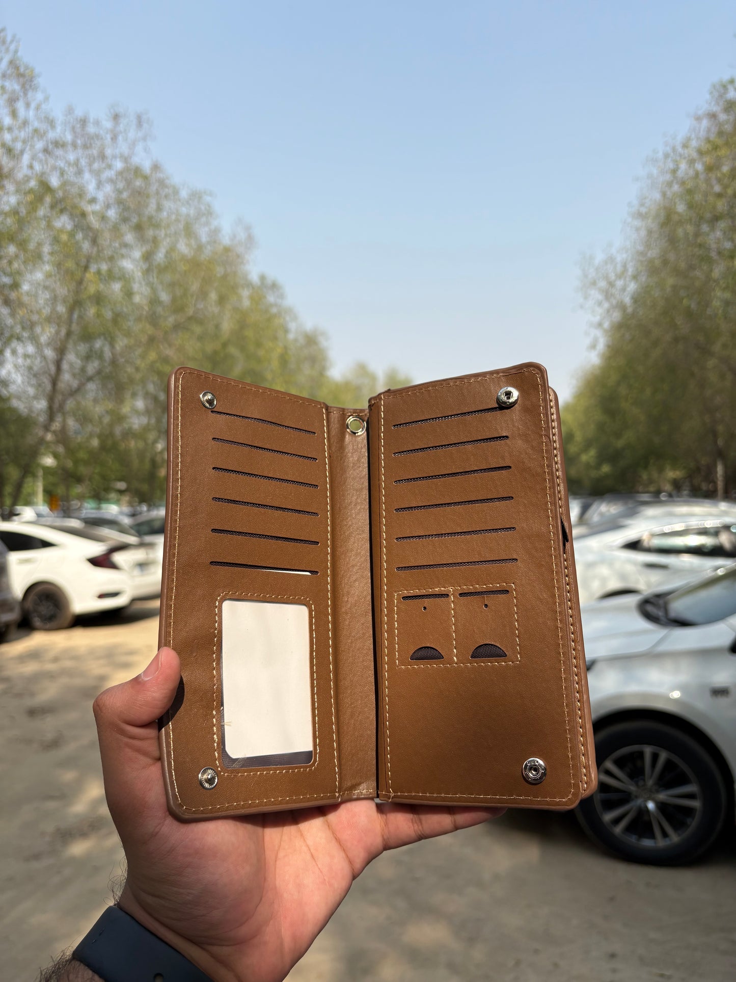 BroadEnd Men’s Long Zip Pu Leather Wallet