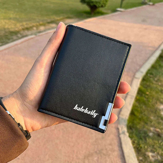 BroadEnd Men’s PU Leather Short Zip Wallet