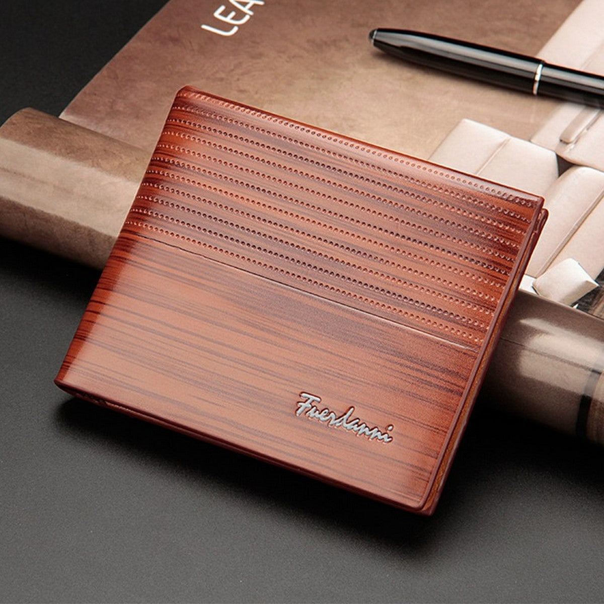 BroadEnd Men’s PU Leather Wallet – Fuerdanni Inspired Design